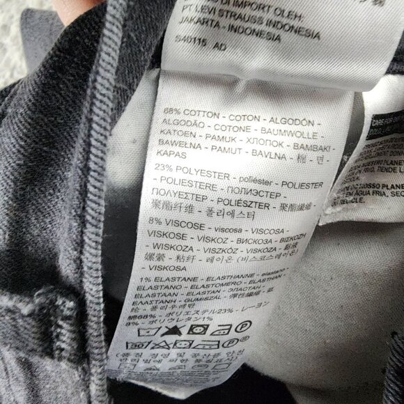 evis Jeans Womens 16 Black Stretch Denim Classic Straight *Read* - Picture 13 of 15